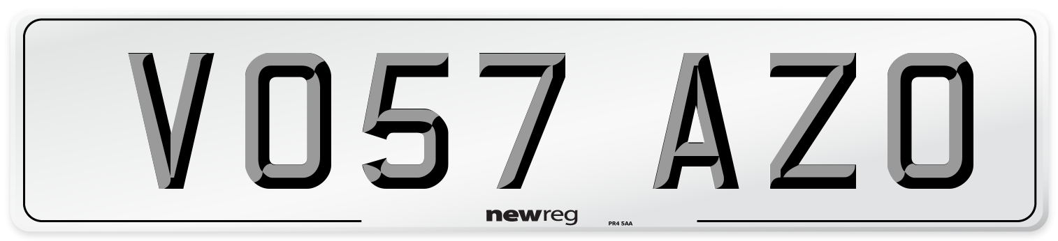 VO57 AZO Number Plate from New Reg